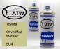 Preview: Toyota, Olive Mist Metallic, 6U4: 400ml Sprühdose + 400ml Klarlack - Set, von ATW Autoteile West.